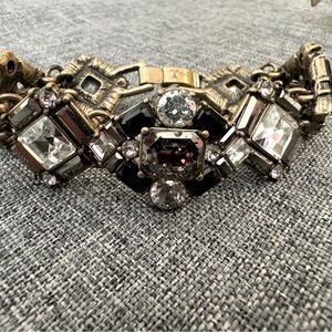 Chloe and Isabel black and gold tone art deco bracelet